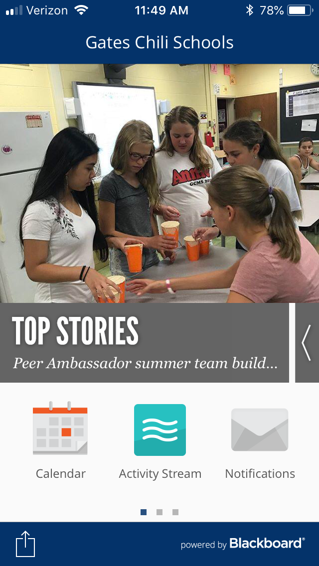 Mobile App Main Page 